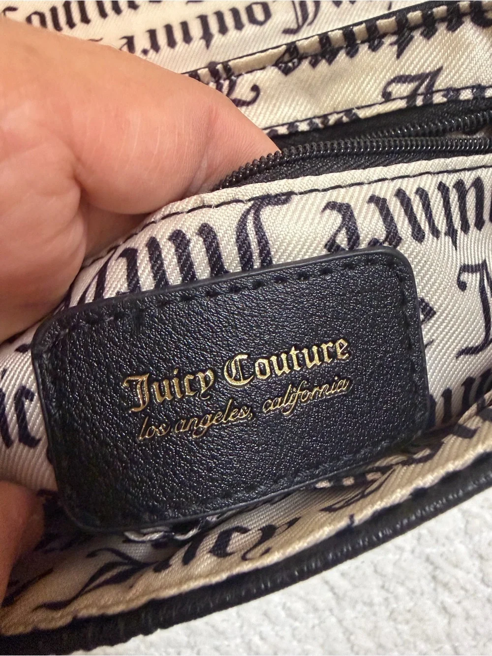 Juicy Couture Black Crossbody Chain Bag Y2K